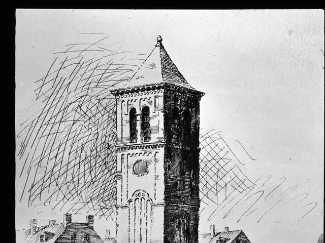 This image consist of tower and buildings and there is a fence.